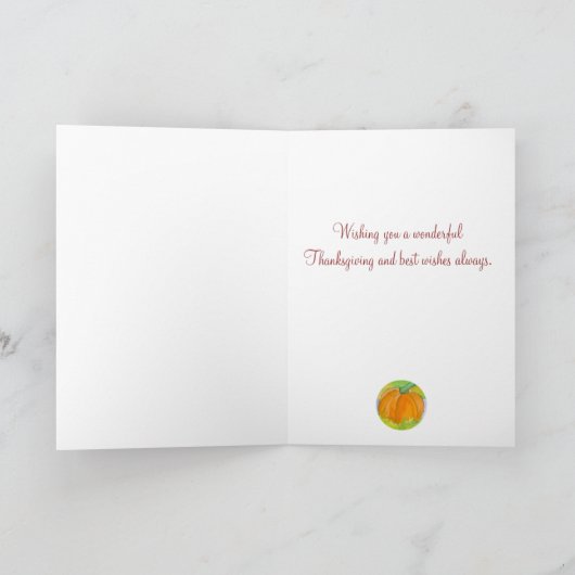 Gelukkige Thanksgiving aan u en van u Rode Schuur Feestdagen Kaart (Binnen)