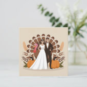 Gelukkige Thanksgiving bruiloft Kaart (Staand voorkant)