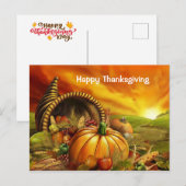 Gelukkige Thanksgiving Dag Groet Feestdagenkaart (Voorkant / Achterkant)