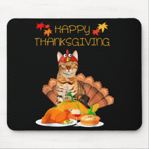 Gelukkige Thanksgiving Day Bengaalse Kat Cadeau Ka Muismat