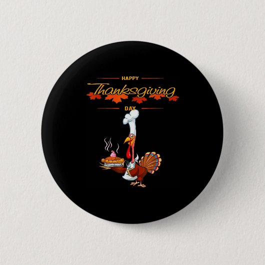Gelukkige Thanksgiving Day Ronde Button 5,7 Cm (Voorkant)