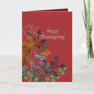Gelukkige Thanksgiving! De Takken van de Bes van Feestdagen Kaart