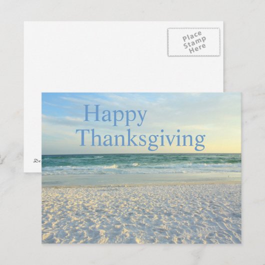 Gelukkige Thanksgiving - Destin, het Feestdagenkaart (Voorkant / Achterkant)