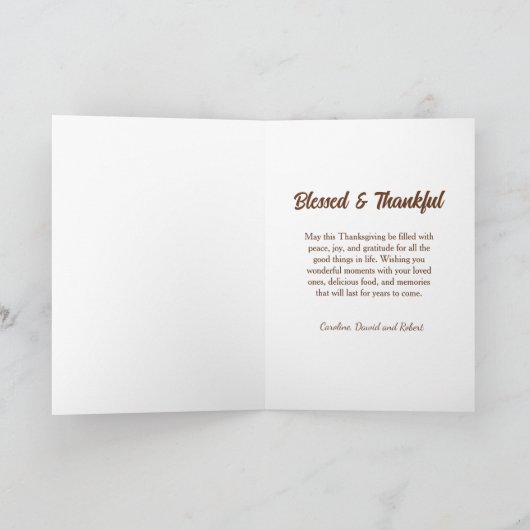 Gelukkige Thanksgiving Drie Vrouwen Oogst Roussin Kaart (Binnen)