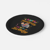 Gelukkige Thanksgiving en ja, het is mijn verjaard Papieren Bordje (Gekanteld)