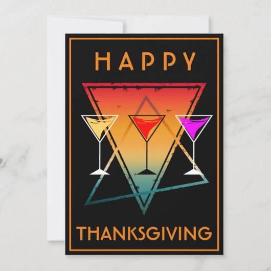 GELUKKIGE THANKSGIVING ETENSAVIERDING KAART (Voorkant)