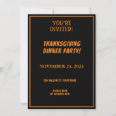 GELUKKIGE THANKSGIVING ETENSAVIERDING KAART (Achterkant)