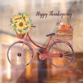 Gelukkige Thanksgiving Fiets Raamsticker