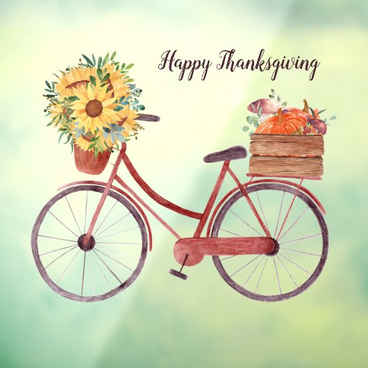 Gelukkige Thanksgiving Fiets Raamsticker (Vel 3)