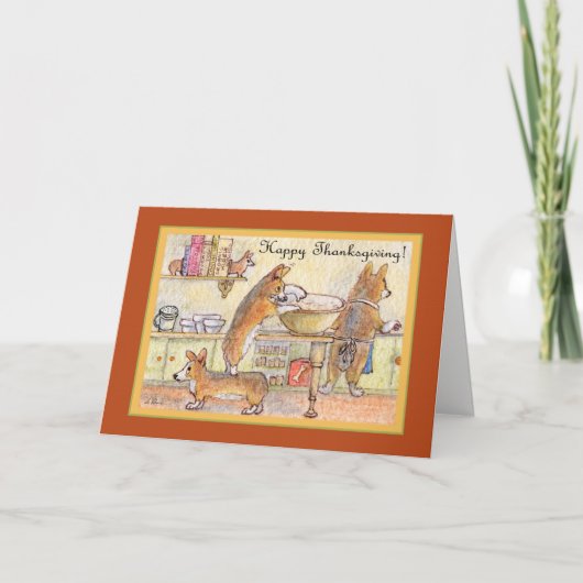 Gelukkige Thanksgiving, het baksel van de Feestdagen Kaart (Voorkant)