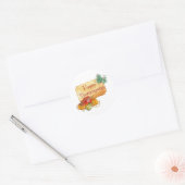 Gelukkige Thanksgiving illustratie Ronde Sticker (Envelop)