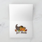 gelukkige thanksgiving kalkoen feestdagen kaart (Binnen)