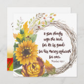 Gelukkige Thanksgiving met Het Vers van de kjv- Feestdagenkaart (Voorkant / Achterkant)