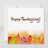 Gelukkige Thanksgiving met Het Vers van de kjv- Feestdagenkaart (Achterkant)