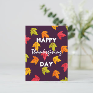 Gelukkige Thanksgiving met Kleurrijke Bladeren Her Feestdagenkaart