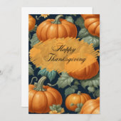 Gelukkige Thanksgiving met Mooie Pompoenen Aankondiging (Voorkant / Achterkant)