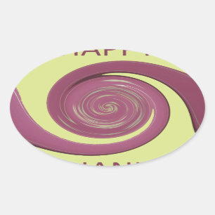 Gelukkige Thanksgiving Mooie Verbazingwekkende Tek Ovale Sticker