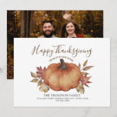 Gelukkige Thanksgiving Nieuwe Huis Pompoen Bewegen Aankondiging (Voorkant / Achterkant)