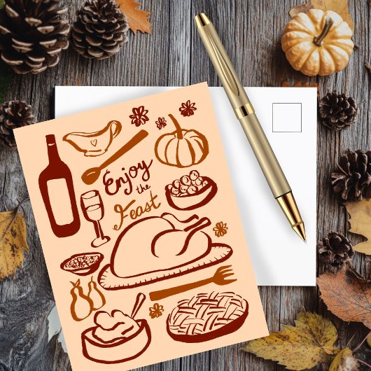 Gelukkige Thanksgiving overvloedige feestdag Briefkaart