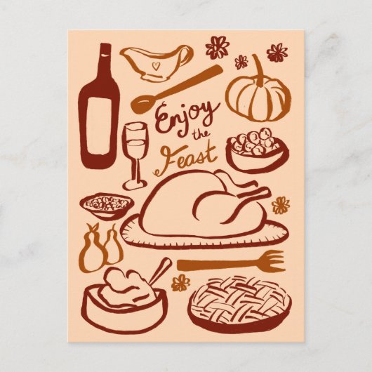 Gelukkige Thanksgiving overvloedige feestdag Briefkaart (Voorkant)