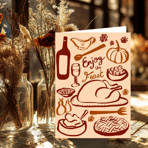 Gelukkige Thanksgiving overvloedige feestdag Kaart