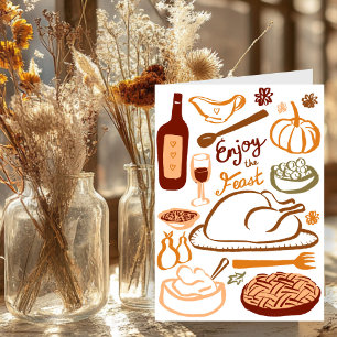 Gelukkige Thanksgiving overvloedige feestdag Kaart