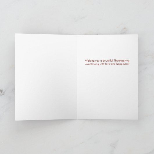 Gelukkige Thanksgiving overvloedige feestdag Kaart (Binnen)