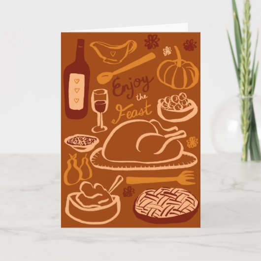 Gelukkige Thanksgiving overvloedige feestdag Kaart (Voorkant)