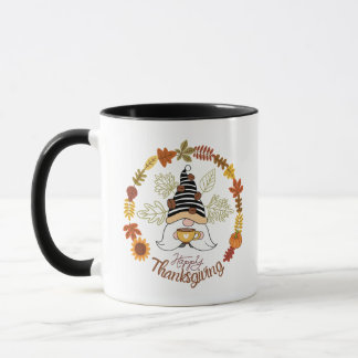 Gelukkige Thanksgiving Pompoen Gnome Koffie Autum  Mok