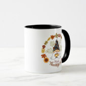 Gelukkige Thanksgiving Pompoen Gnome Koffie Autum  Mok (Voorkant rechts)