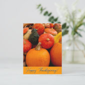 Gelukkige Thanksgiving Pompoenen en Squash Briefkaart (Staand voorkant)