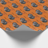 Gelukkige Thanksgiving  Turkije Tekening Cadeaupapier (Hoek)