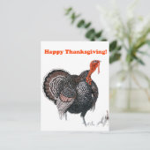 Gelukkige Thanksgiving  Turkije Tekening Feestdagenkaart (Staand voorkant)