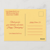 Gelukkige Thanksgiving van Homeschool Co op Briefkaart (Achterkant)