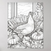 Gelukkige Thanksgiving Volwassen Kleuring Poster (Voorkant)