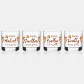 Gelukkige Thanksgiving, Vriendsgiving Monogram | Whisky Glas (Achterkant)