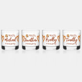 Gelukkige Thanksgiving, Vriendsgiving Monogram | Whisky Glas (Voorkant)