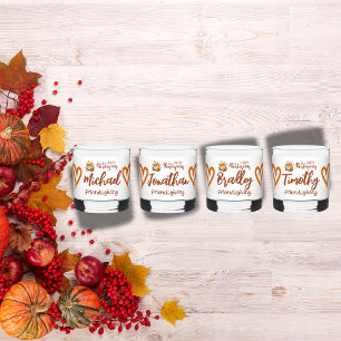 Gelukkige Thanksgiving, Vriendsgiving Monogram Whisky Glas