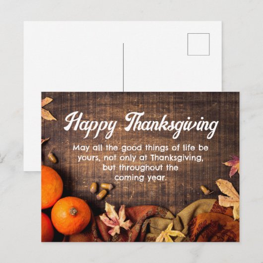 Gelukkige Thanksgiving Zegeningen Moderne feestdag Briefkaart (Voorkant / Achterkant)