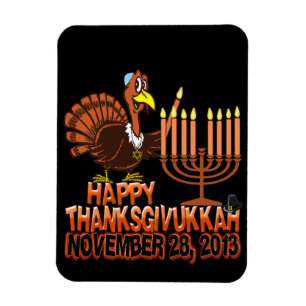 Gelukkige Thanksgivukkah Thankgiving Chanoeka Magn Magneet