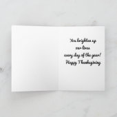 *GELUKKIGE THANKSGVING* *NICHE* Kerstkaart Feestdagen Kaart (Binnen)