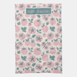 Gelukkige tomaten theedoek