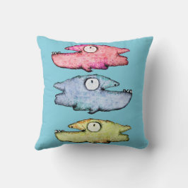 Gelukkige Toothy Kleurrijke Vis Kussen