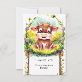 Gelukkige Tover Koe Verjaardag Bedankkaart