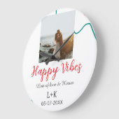 Gelukkige trillingen vakantie koppel naam datum br grote klok (Hoek)