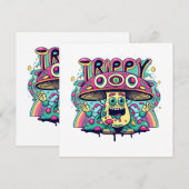 Gelukkige Trippy Paddenstoel (Voorkant / Achterkant)