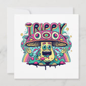 Gelukkige Trippy Paddenstoel (Achterkant)