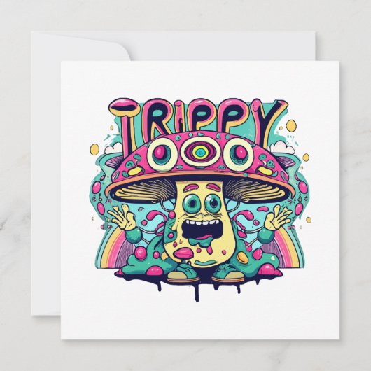 Gelukkige Trippy Paddenstoel (Voorkant)