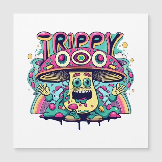 Gelukkige Trippy Paddenstoel (Voorkant)