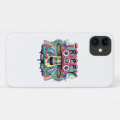 Gelukkige Trippy Paddenstoel Case-Mate iPhone Case (Achterkant (horizontaal))